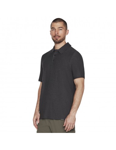 Skechers Go Dri All Day Ανδρικό T-shirt Polo Γκρι MTO78-BKCC