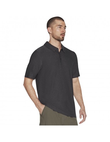 Skechers Go Dri All Day Ανδρικό T-shirt Polo Γκρι MTO78-BKCC