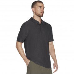 Skechers Go Dri All Day Ανδρικό T-shirt Polo Γκρι MTO78-BKCC