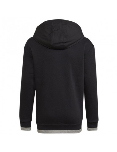 Adidas Αθλητική Παιδική Ζακέτα Φούτερ Fleece με Κουκούλα Μαύρη All SZN HN6182