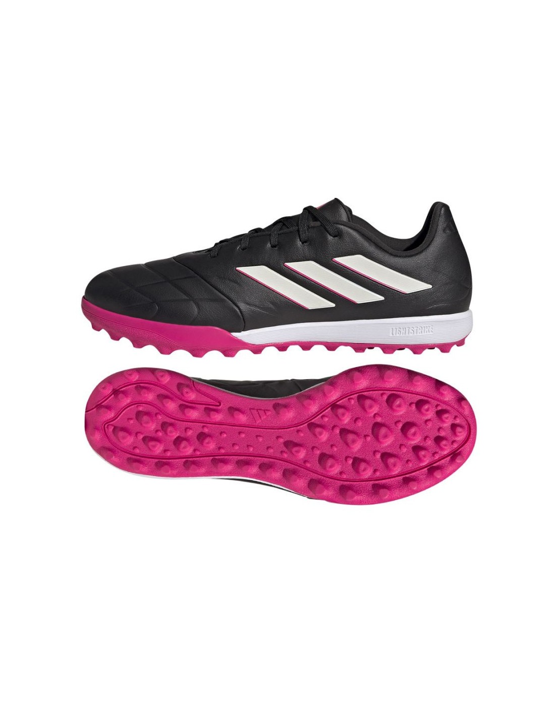 Adidas Copa Pure.3 TF GY9054 Χαμηλά Ποδοσφαιρικά Παπούτσια με Σχάρα Core Black / Zero Metalic / Team Shock Pink 2