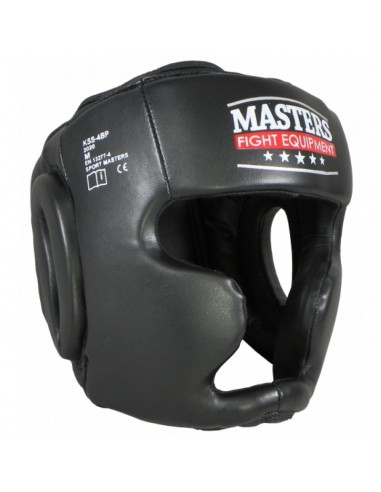 Sport Masters KSS4BP 0230-01M Κάσκα Πυγμαχίας Ενηλίκων Κλείστού Τύπου από Συνθετικό Δέρμα Μαύρη