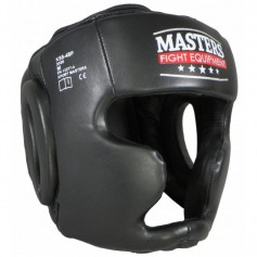 Sport Masters KSS4BP 0230-01M Κάσκα Πυγμαχίας Ενηλίκων Κλείστού Τύπου από Συνθετικό Δέρμα Μαύρη