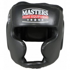 Sport Masters KSS4BP 0230-01M Κάσκα Πυγμαχίας Ενηλίκων Κλείστού Τύπου από Συνθετικό Δέρμα Μαύρη