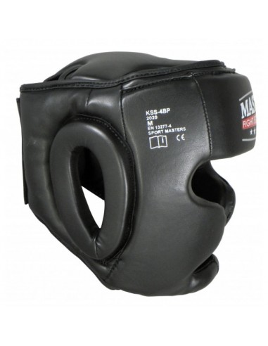 Sport Masters KSS4BP 0230-01M Κάσκα Πυγμαχίας Ενηλίκων Κλείστού Τύπου από Συνθετικό Δέρμα Μαύρη