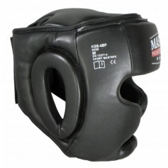 Sport Masters KSS4BP 0230-01M Κάσκα Πυγμαχίας Ενηλίκων Κλείστού Τύπου από Συνθετικό Δέρμα Μαύρη