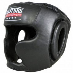 Sport Masters KSS4BP 0230-01M Κάσκα Πυγμαχίας Ενηλίκων Κλείστού Τύπου από Συνθετικό Δέρμα Μαύρη