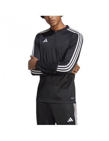 Adidas Tiro 23 Club Ανδρική Μπλούζα με Φερμουάρ Μακρυμάνικη Μαύρη HS3617