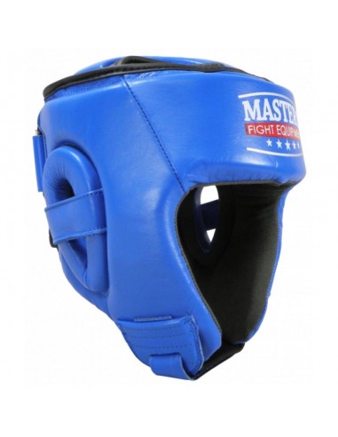 Sport Masters KTOP1 0217-02M Κάσκα Πυγμαχίας Ενηλίκων Aνοιχτού Τύπου Δερμάτινη Μαύρη