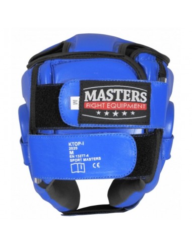 Sport Masters KTOP1 0217-02M Κάσκα Πυγμαχίας Ενηλίκων Aνοιχτού Τύπου Δερμάτινη Μαύρη