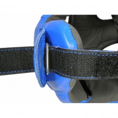 Sport Masters KTOP1 0217-02M Κάσκα Πυγμαχίας Ενηλίκων Aνοιχτού Τύπου Δερμάτινη Μαύρη