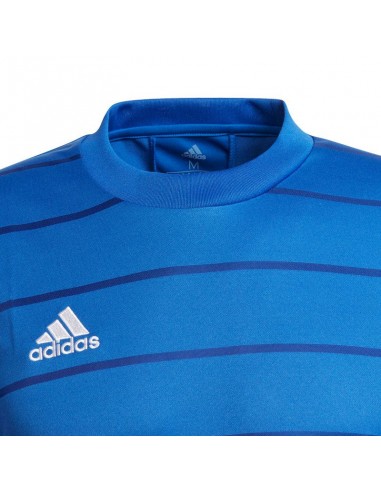 Adidas Campeon 21 Ανδρικό T-shirt Μπλε με Ρίγες FT6762