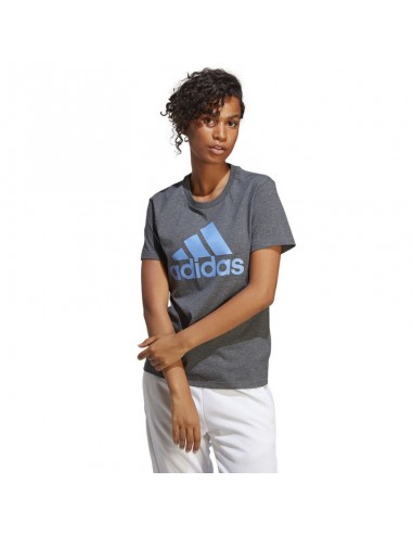 Adidas Big Logo Γυναικείο Αθλητικό T-shirt Grey Melange/Siel IC0634