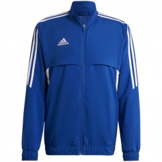 Adidas Condivo 22 Presentation Ανδρική Φούτερ Ζακέτα με Κουκούλα Μπλε HA6245