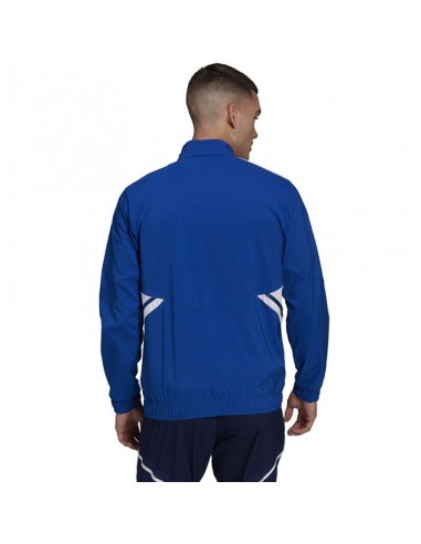 Adidas Condivo 22 Presentation Ανδρική Φούτερ Ζακέτα με Κουκούλα Μπλε HA6245