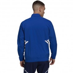 Adidas Condivo 22 Presentation Ανδρική Φούτερ Ζακέτα με Κουκούλα Μπλε HA6245