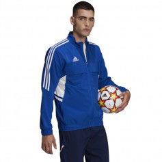 Adidas Condivo 22 Presentation Ανδρική Φούτερ Ζακέτα με Κουκούλα Μπλε HA6245