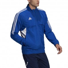 Adidas Condivo 22 Presentation Ανδρική Φούτερ Ζακέτα με Κουκούλα Μπλε HA6245
