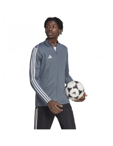 Adidas Tiro 23 League Ανδρική Φούτερ Ζακέτα με Κουκούλα Γκρι HS3504