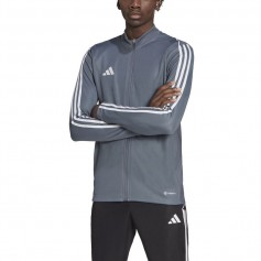 Adidas Tiro 23 League Ανδρική Φούτερ Ζακέτα με Κουκούλα Γκρι HS3504