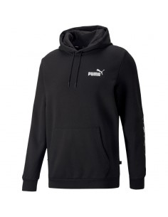 Puma Essentials Tape Ανδρικό Φούτερ με Κουκούλα και Τσέπες Μαύρο 849040-01