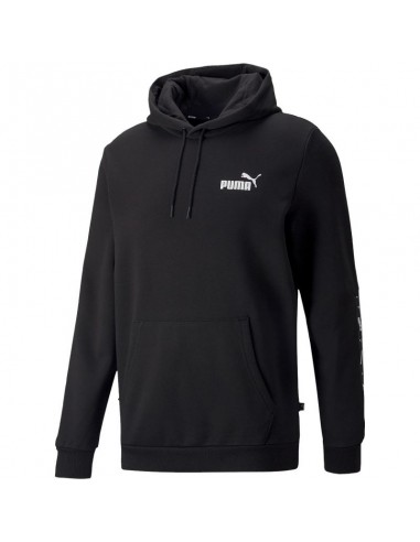 Puma Essentials Tape Ανδρικό Φούτερ με Κουκούλα και Τσέπες Μαύρο 849040-01