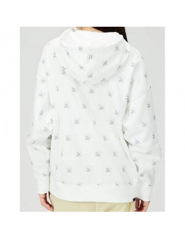 Puma Brand Love Γυναικείο Φούτερ με Κουκούλα Λευκό 535706-02