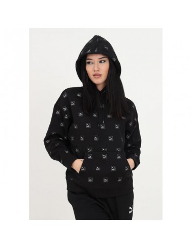 Puma Brand Love Γυναικείο Φούτερ με Κουκούλα Μαύρο 535706-01