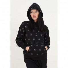 Puma Brand Love Γυναικείο Φούτερ με Κουκούλα Μαύρο 535706-01
