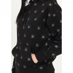 Puma Brand Love Γυναικείο Φούτερ με Κουκούλα Μαύρο 535706-01