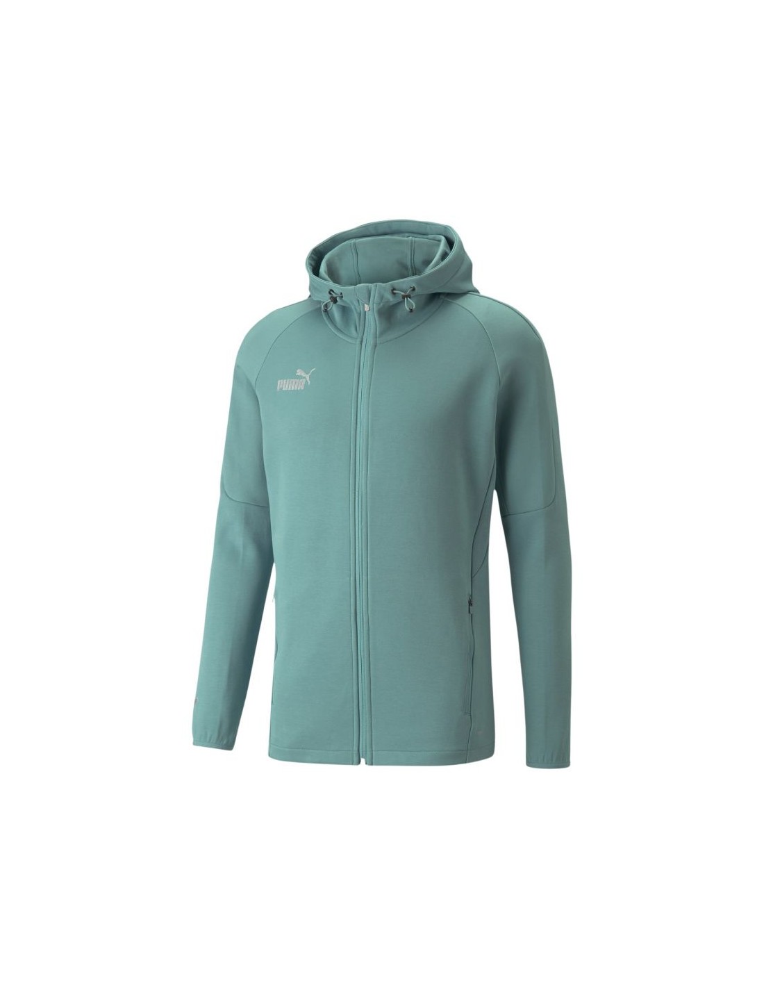 Puma Αθλητική Παιδική Ζακέτα Φούτερ με Κουκούλα Πράσινη 657383-34