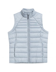 4F Κοντό Γυναικείο Αμάνικο Puffer Μπουφάν για Χειμώνα Μπλε 4FSS23TDJAF091-34S