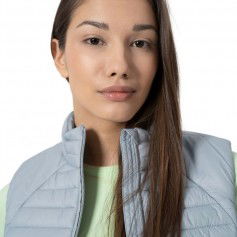 4F Κοντό Γυναικείο Αμάνικο Puffer Μπουφάν για Χειμώνα Μπλε 4FSS23TDJAF091-34S