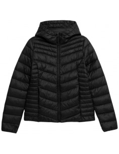 4F Κοντό Γυναικείο Αμάνικο Puffer Μπουφάν για Χειμώνα Μαύρο 4FSS23TDJAF095-20S