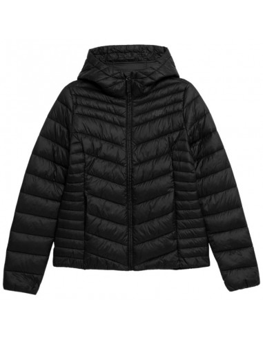 4F Κοντό Γυναικείο Αμάνικο Puffer Μπουφάν για Χειμώνα Μαύρο 4FSS23TDJAF095-20S