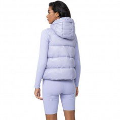 4F Κοντό Γυναικείο Αμάνικο Puffer Μπουφάν για Χειμώνα Μωβ 4FSS23TDJAF092-52S