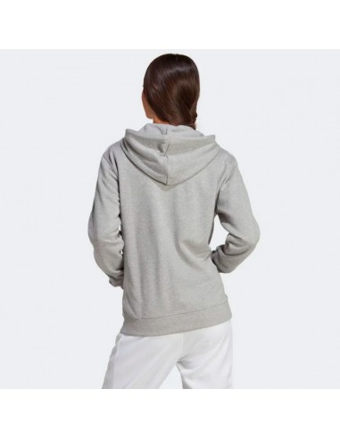 Adidas Essentials Γυναικεία Ζακέτα Φούτερ με Κουκούλα Γκρι IC9917