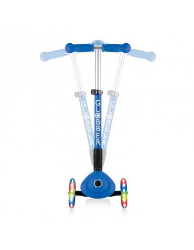 Globber Παιδικό Πατίνι Αναδιπλούμενο Foldable Lights Τρίτροχο για 2+ Ετών Μπλε 437-100