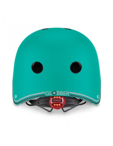 Globber Primo Lights 505-107 Παιδικό Κράνος για Ποδήλατο & Πατίνι Πράσινο με Ενσωματωμένο Φωτάκι LED Green