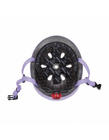 Globber Go Up Lights 506-103 Παιδικό Κράνος για Ποδήλατο & Πατίνι Μωβ με Ενσωματωμένο Φωτάκι LED