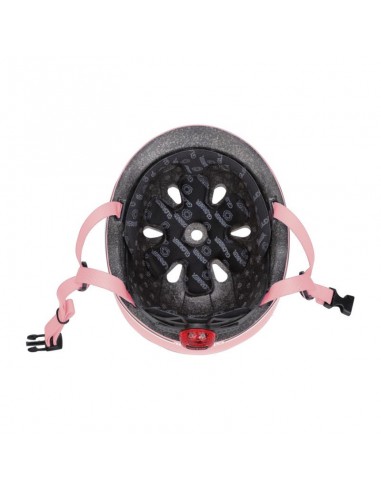 Globber Go Up Lights 506-210 Παιδικό Κράνος για Ποδήλατο & Πατίνι Ροζ με Ενσωματωμένο Φωτάκι LED