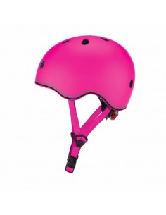 Globber Go Up Lights 506-110 Παιδικό Κράνος για Ποδήλατο & Πατίνι Ροζ με Ενσωματωμένο Φωτάκι LED