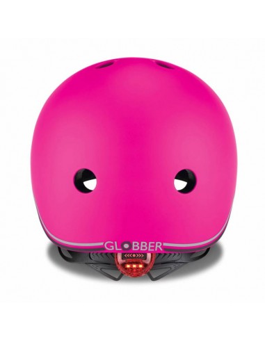 Globber Go Up Lights 506-110 Παιδικό Κράνος για Ποδήλατο & Πατίνι Ροζ με Ενσωματωμένο Φωτάκι LED