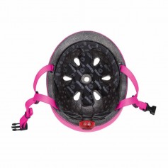 Globber Go Up Lights 506-110 Παιδικό Κράνος για Ποδήλατο & Πατίνι Ροζ με Ενσωματωμένο Φωτάκι LED