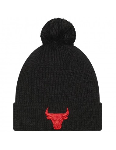 New Era Pop Bobble Chicago Bulls Pom Pom Beanie Unisex Σκούφος Πλεκτός σε Μαύρο χρώμα 60285007