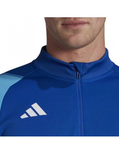 Adidas Tiro 23 Competition Ανδρική Μπλούζα με Φερμουάρ Μακρυμάνικη Μπλε HU1309