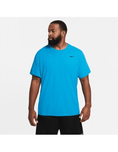 Nike Αθλητικό Ανδρικό T-shirt Dri-Fit Laser Blue / Black Μονόχρωμο AR6029-447