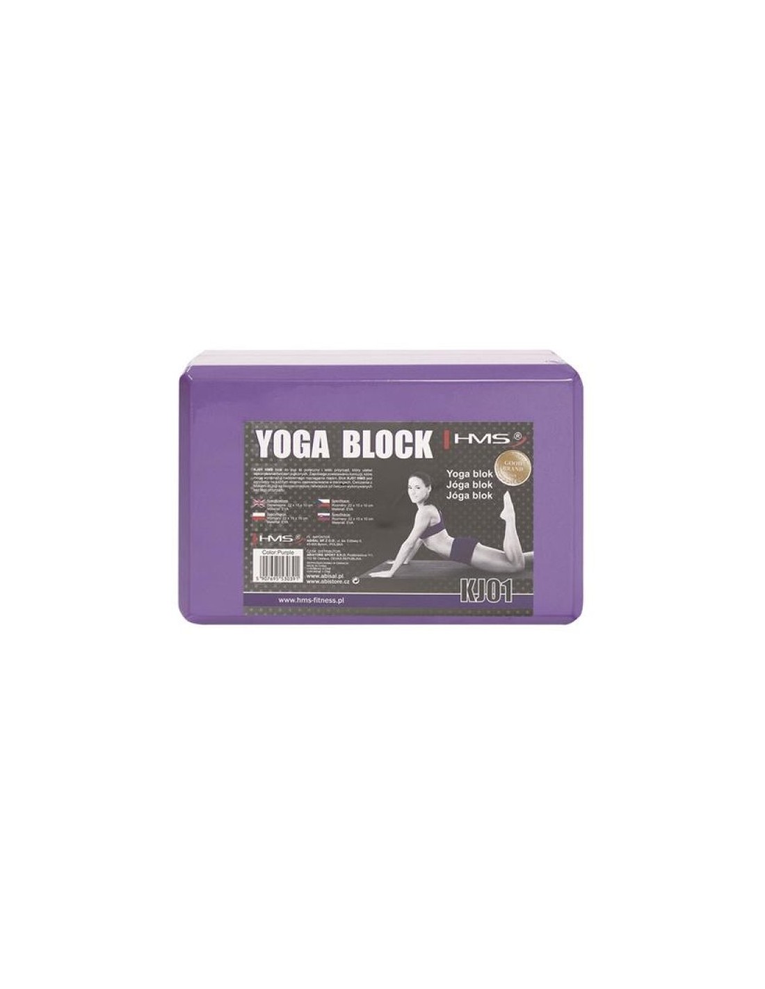 HMS KJ01 Yoga Τουβλάκι Μωβ 10x15x22cm