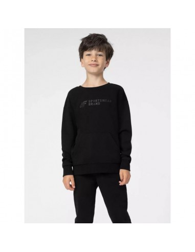 4F Παιδικό Φούτερ με Τσέπες Μαύρο 4FJSS23TSWSM222-20S