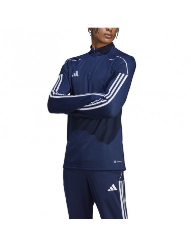 Adidas Ανδρική Μπλούζα με Φερμουάρ Μακρυμάνικη Navy Μπλε HS7229